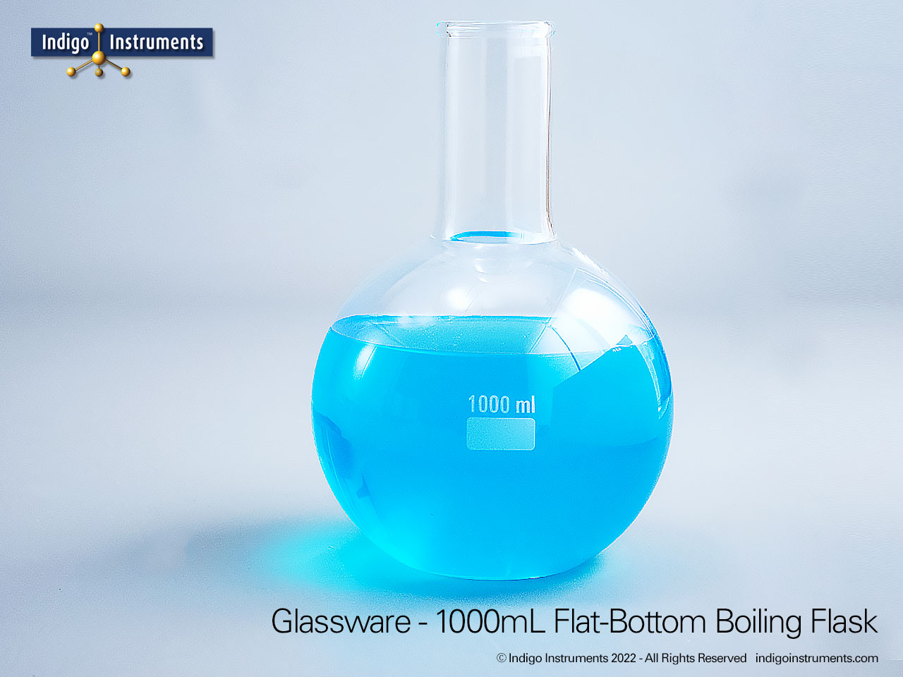 Big Florence Boiling Flask 1000ml, Flat Bottom Heavy Duty Borosilicate  Glass (Pyrex/Kimax), Buy Wholesale in Bulk