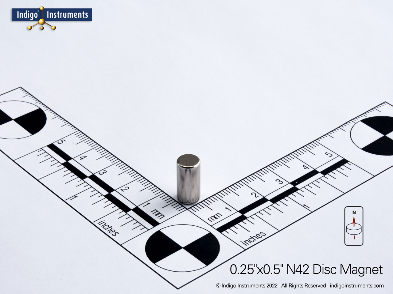 1/4x1/2" N42 Rod Magnet