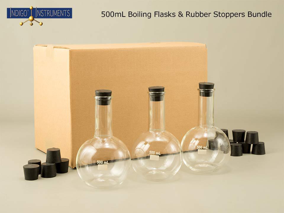 6 500ml Boiling Flasks/Bungs