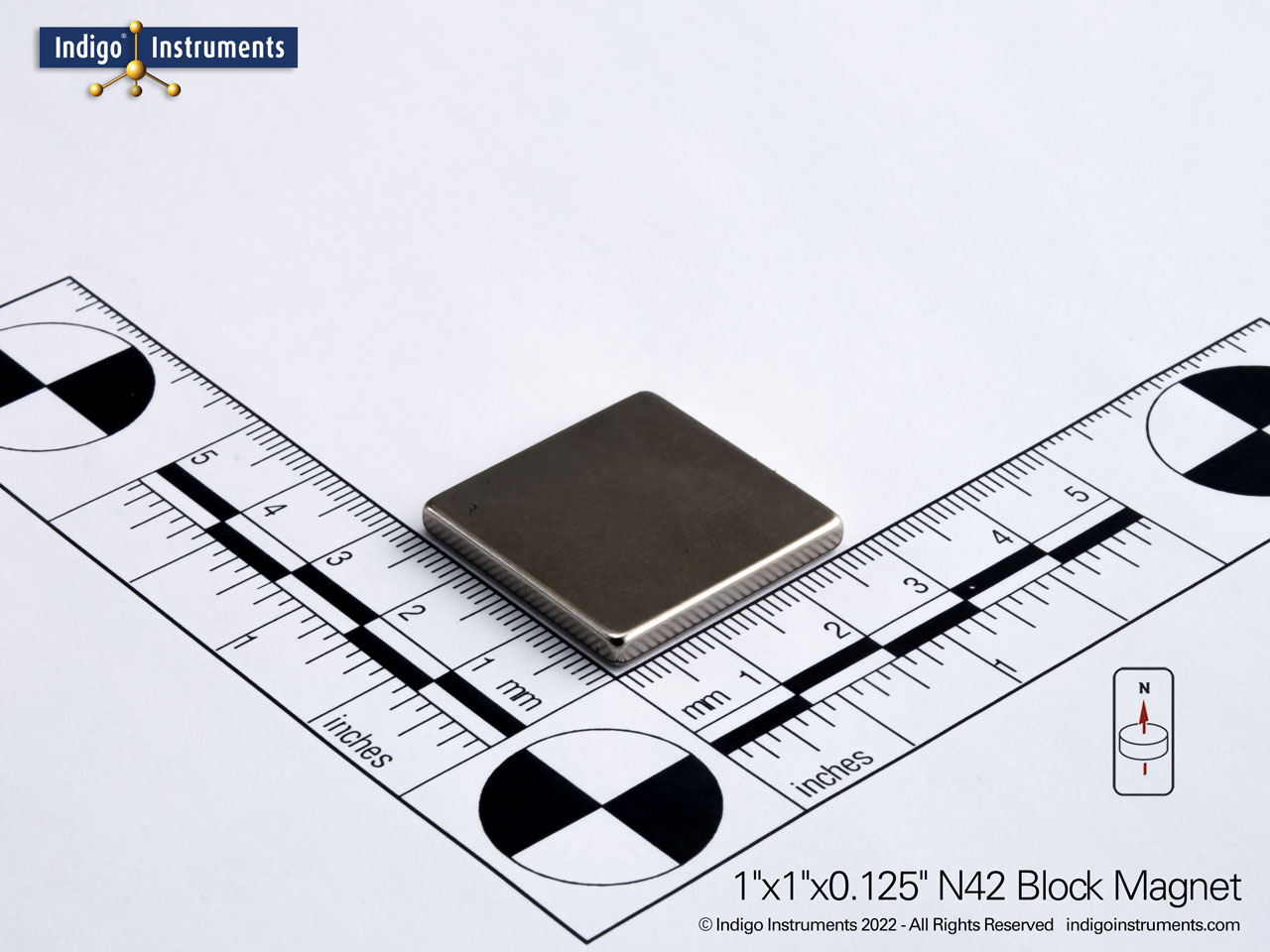 1x1x1/8" N42 Square Magnet