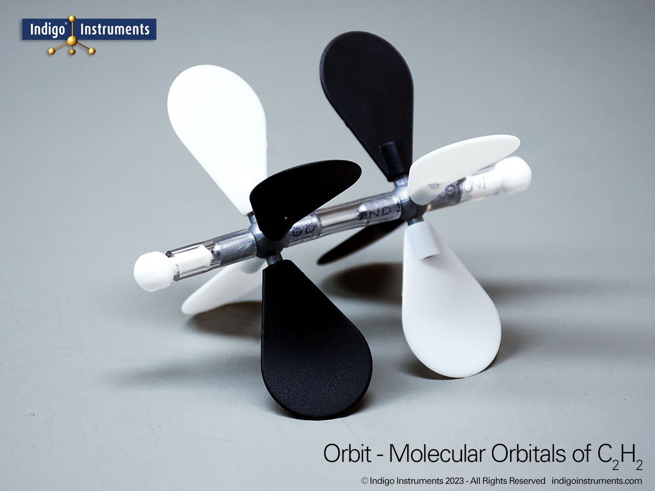 Acetylene Molecular Model w/ Orbitals