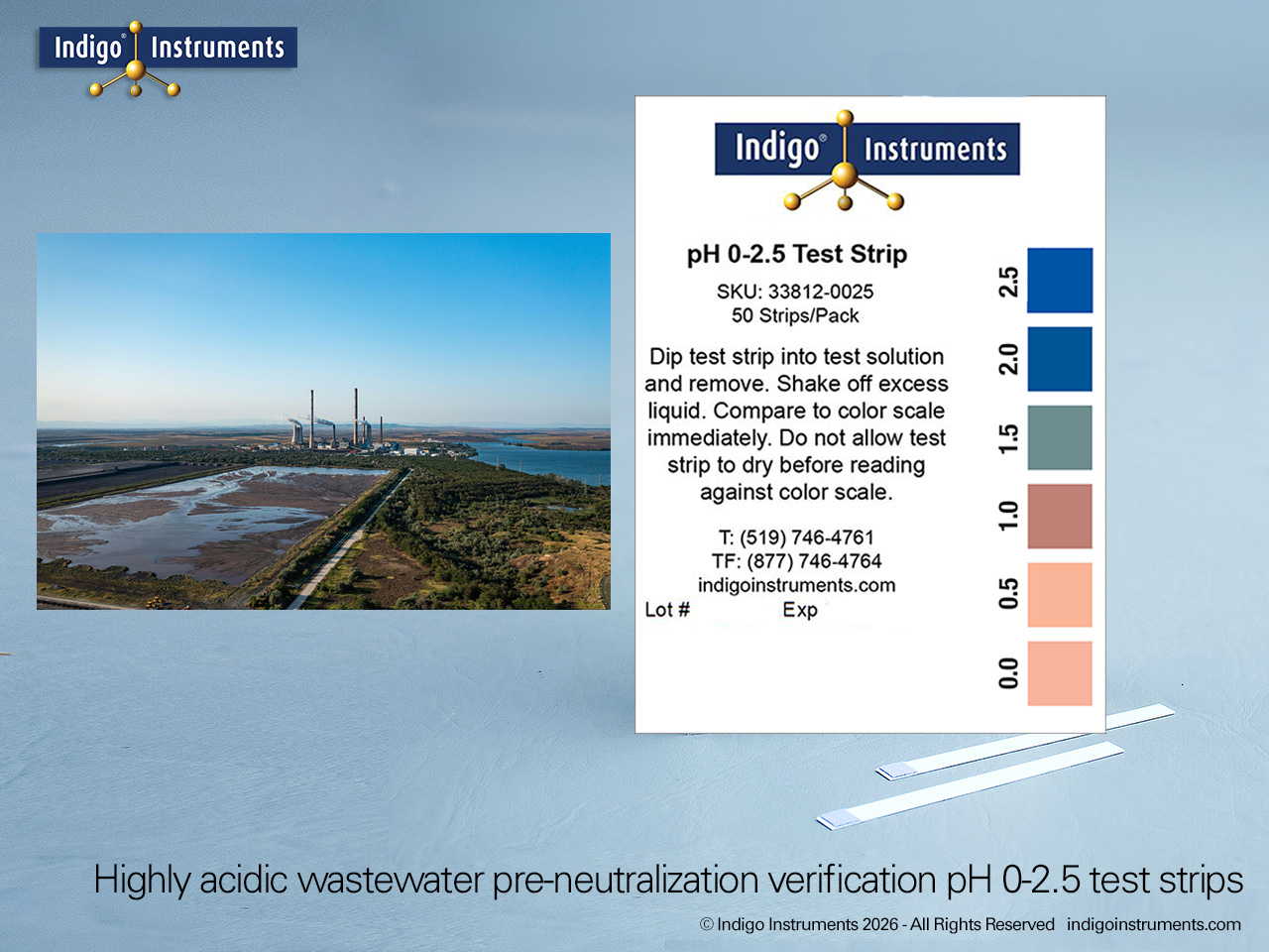 Acidic Wastewater Pretreatment pH Test Strips