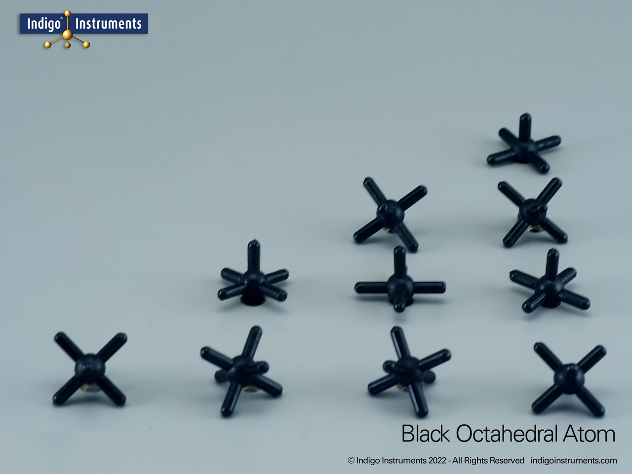 6 Prong Black Octahedral d2sp3 Atom