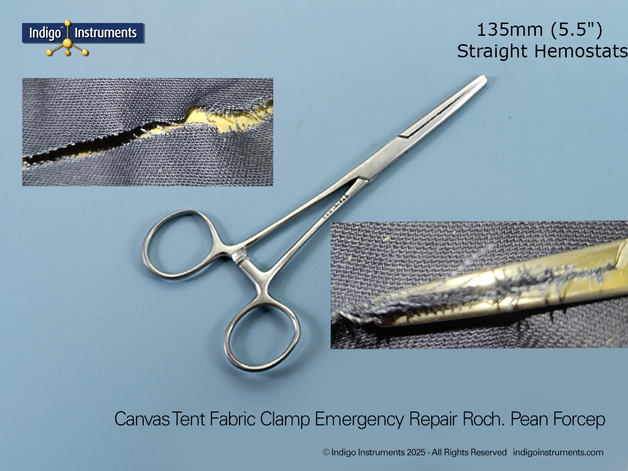 Fabric Clamping Straight 5.5" Hemostats