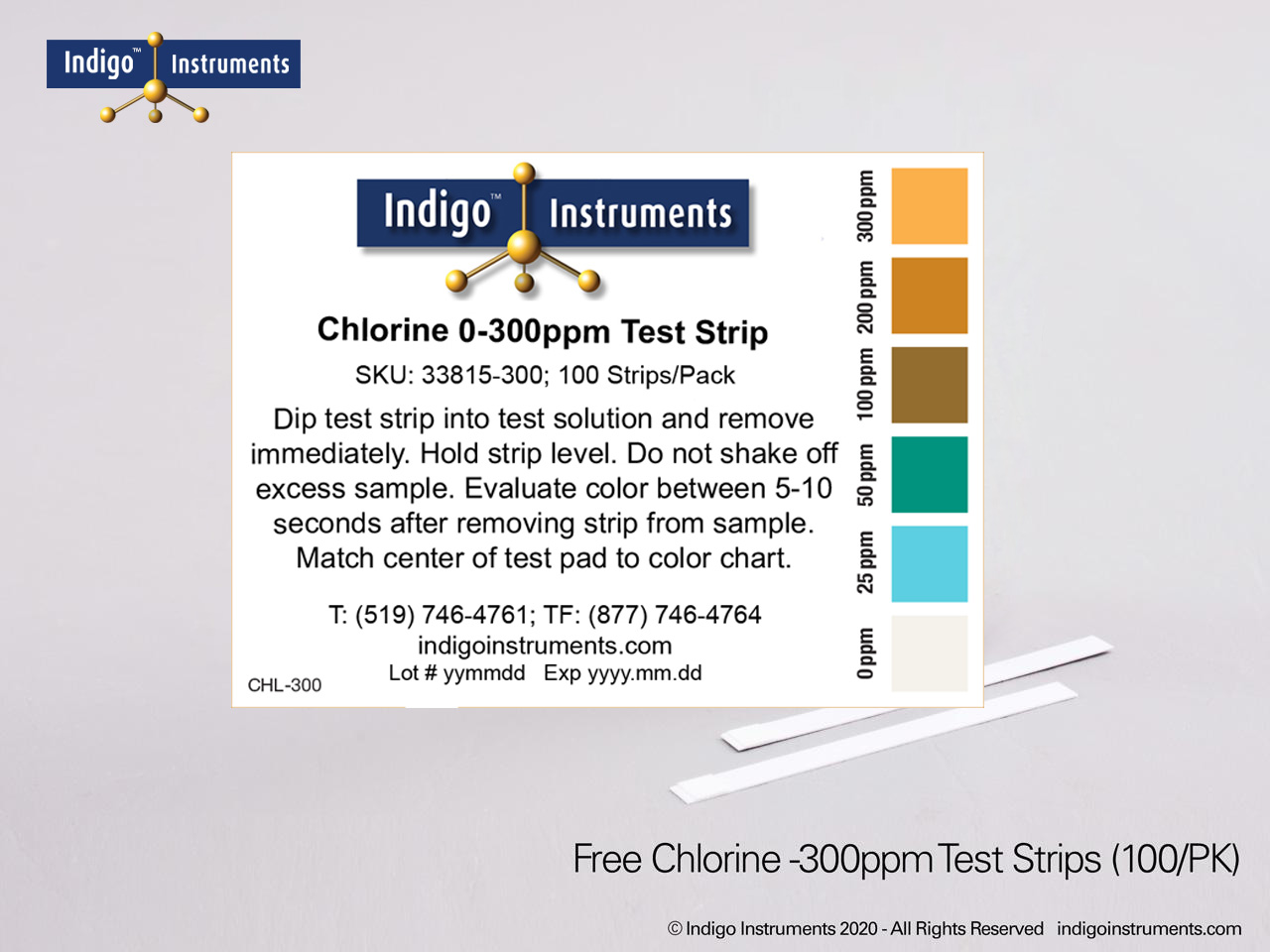300ppm Cl Color Chart