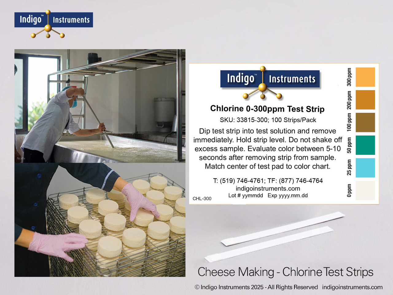 Dairy Chlorine Disinfection Test Strips