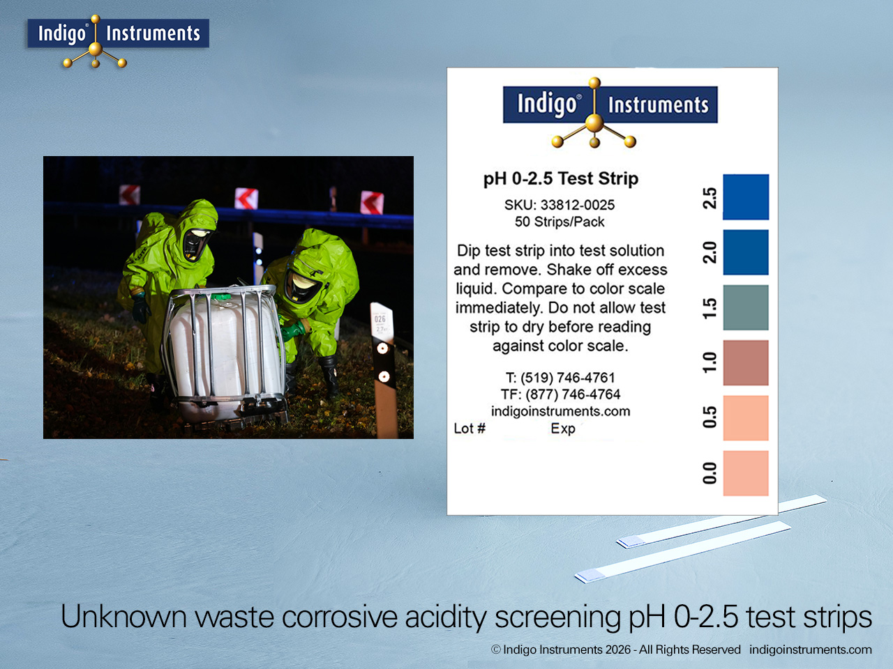 Strong Acid Lab Demonstration pH Test Strips