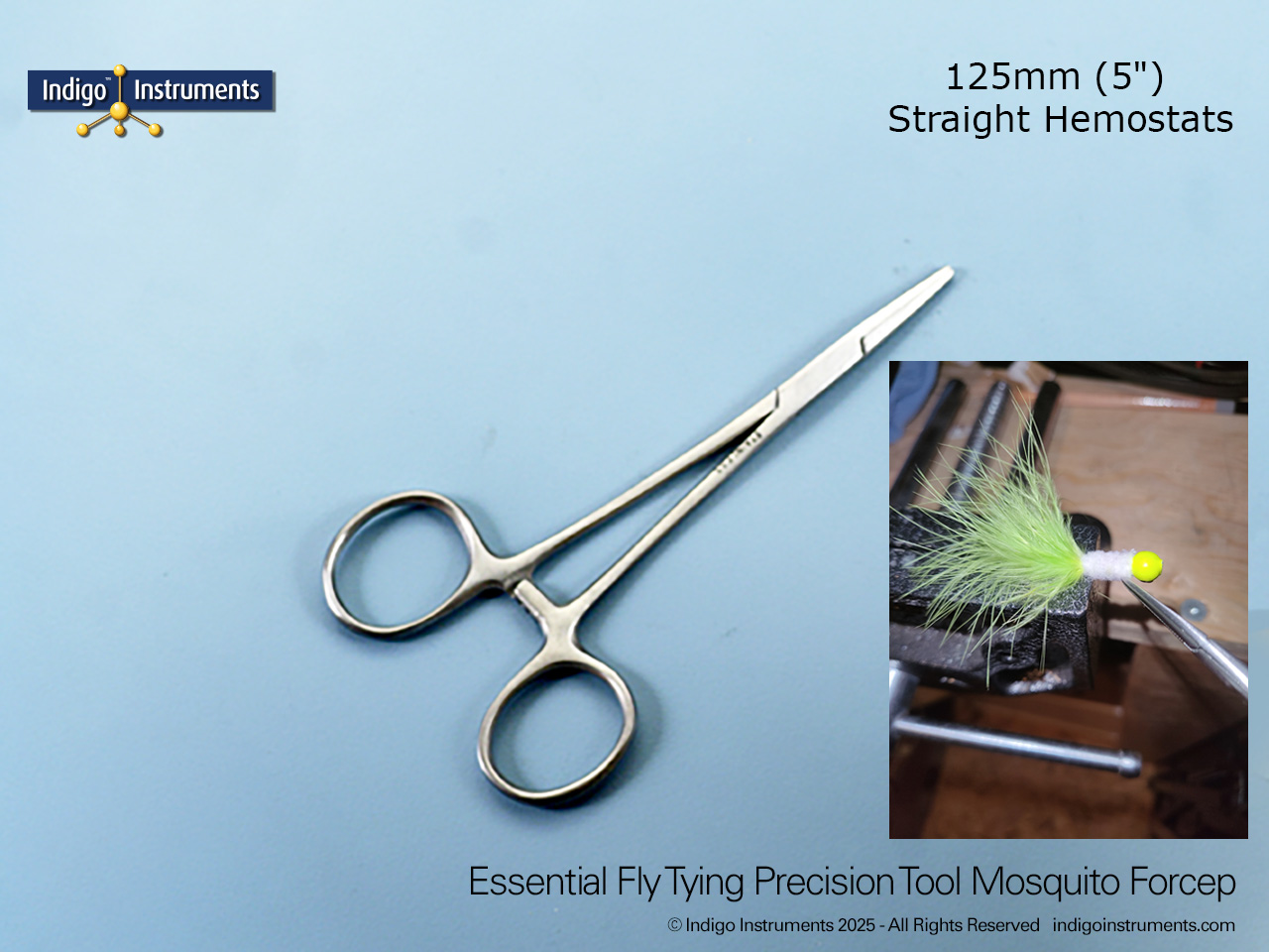 125mm/5" Fly Tying Straight Mosquito Hemostat