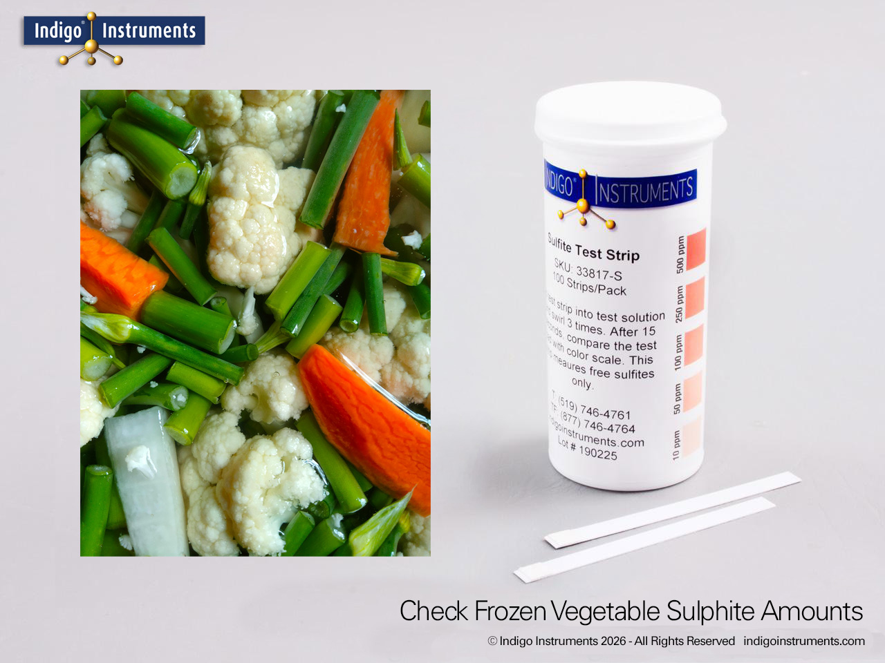 Frozen Vegetables Sulfite Test Strips