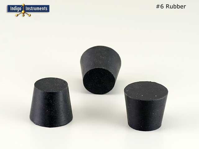 Rubber Stopper, Chemistry, #6, for Glass Lab Flasks.