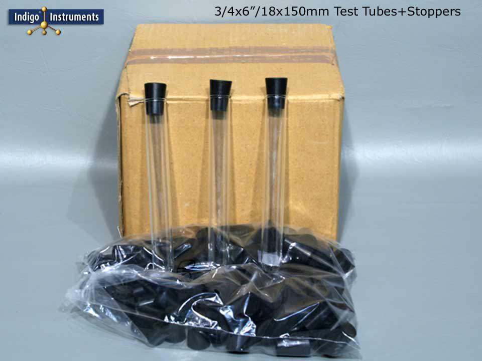 100 Chemistry Lab Test Tubes+Rubber Bungs