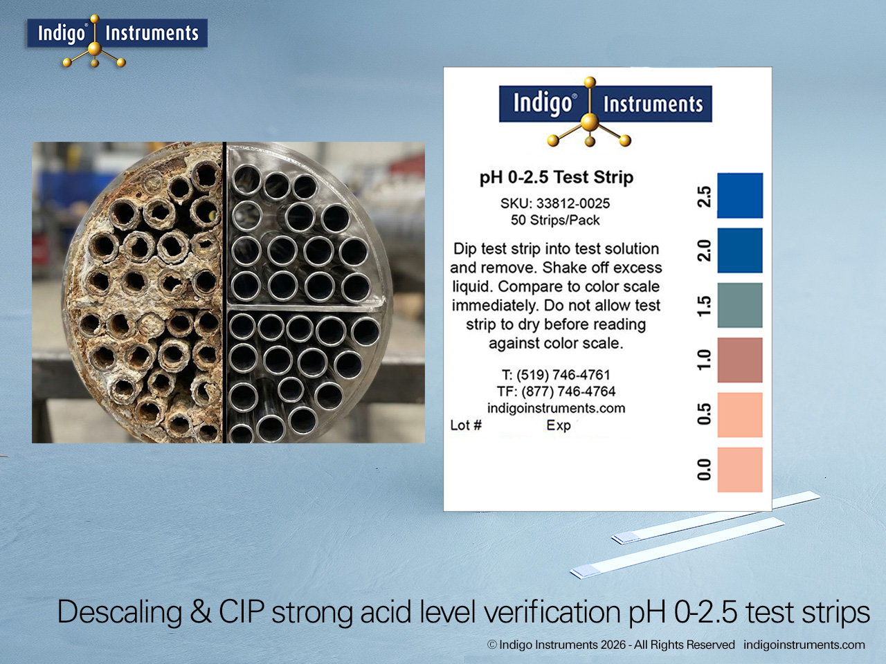 Industrial Cleaning Acid pH Testing Strips