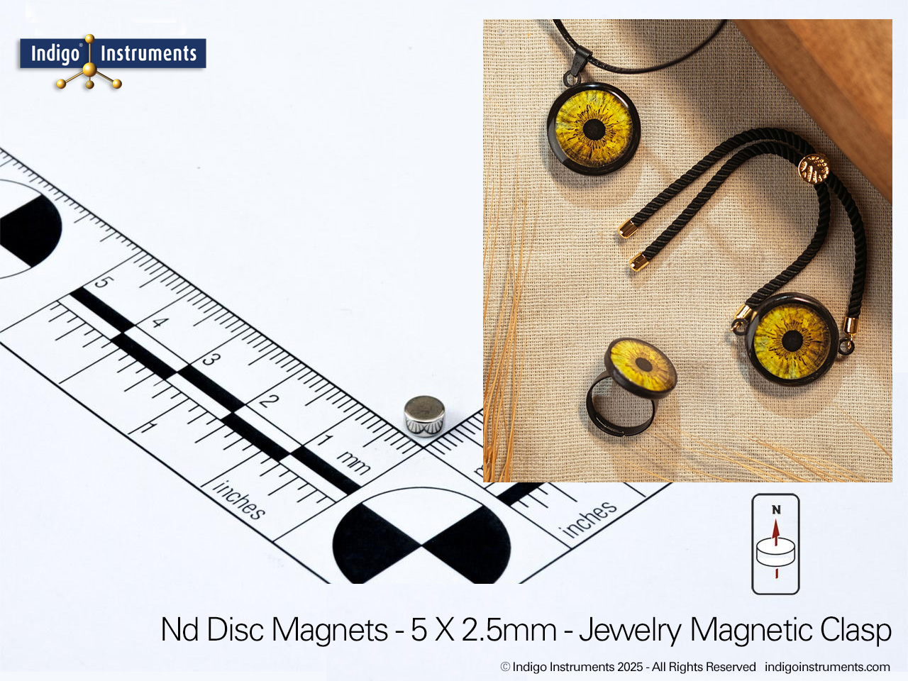 Jewelry Clasp 5x2.5mm Nd Disc Magnet