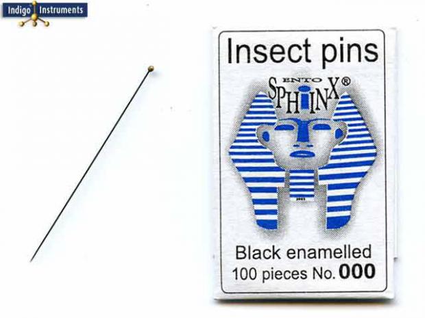 Fine Insect Pins, Size #000, Black Enamel; Quilting Pins or Framed ...