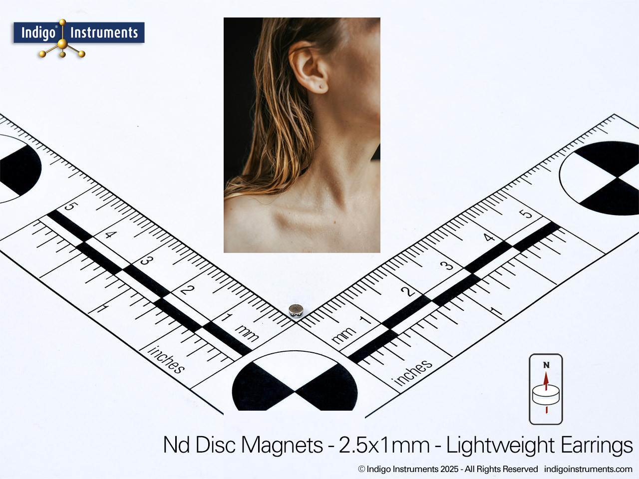 Microjewelry/Cosplay Accessory 2.5x1mm Magnet