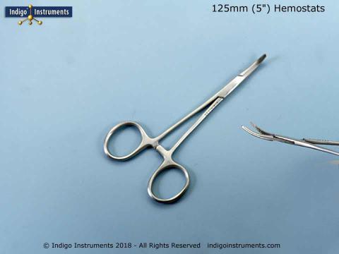 thumbnail interactive-video image 1 of HTI Hemostats Locking Forceps – 4-Pack: 2 Curved, 2 Straight, 5-Inch Stainless Steel 1 of 5