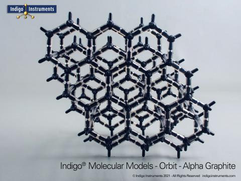 Graphite Structure Model Kit, 120 Atoms, 187 Bonds, Indigo