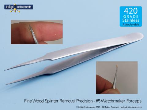 Forceps Watchmaker Instruments Forceps, watchmaker, straight, #5, 125mm (5