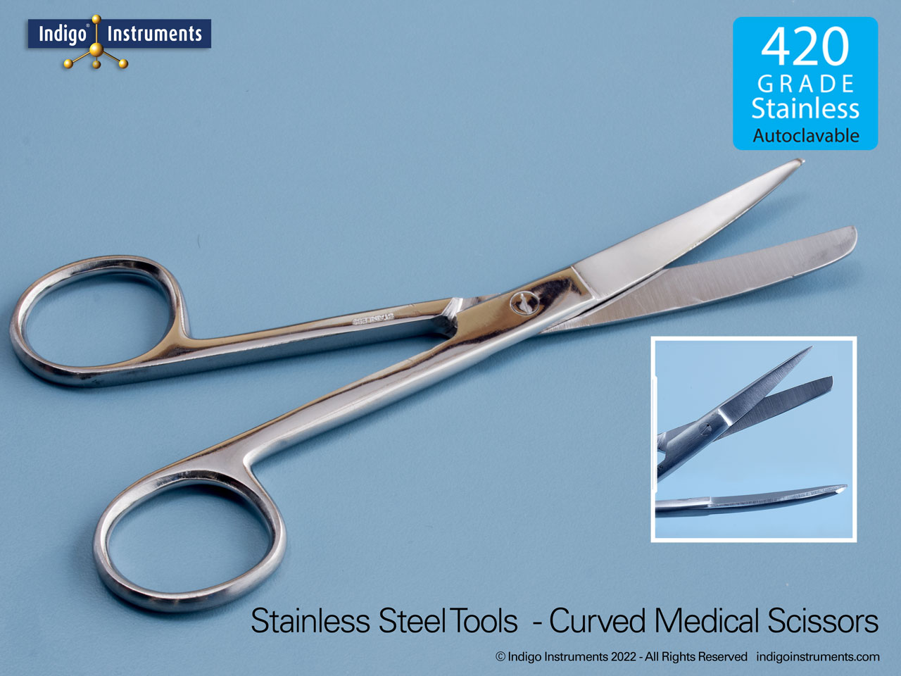 Medical Scissors Curved 5.5 Sharp/Blunt Surgical Operating Premium  Instruments