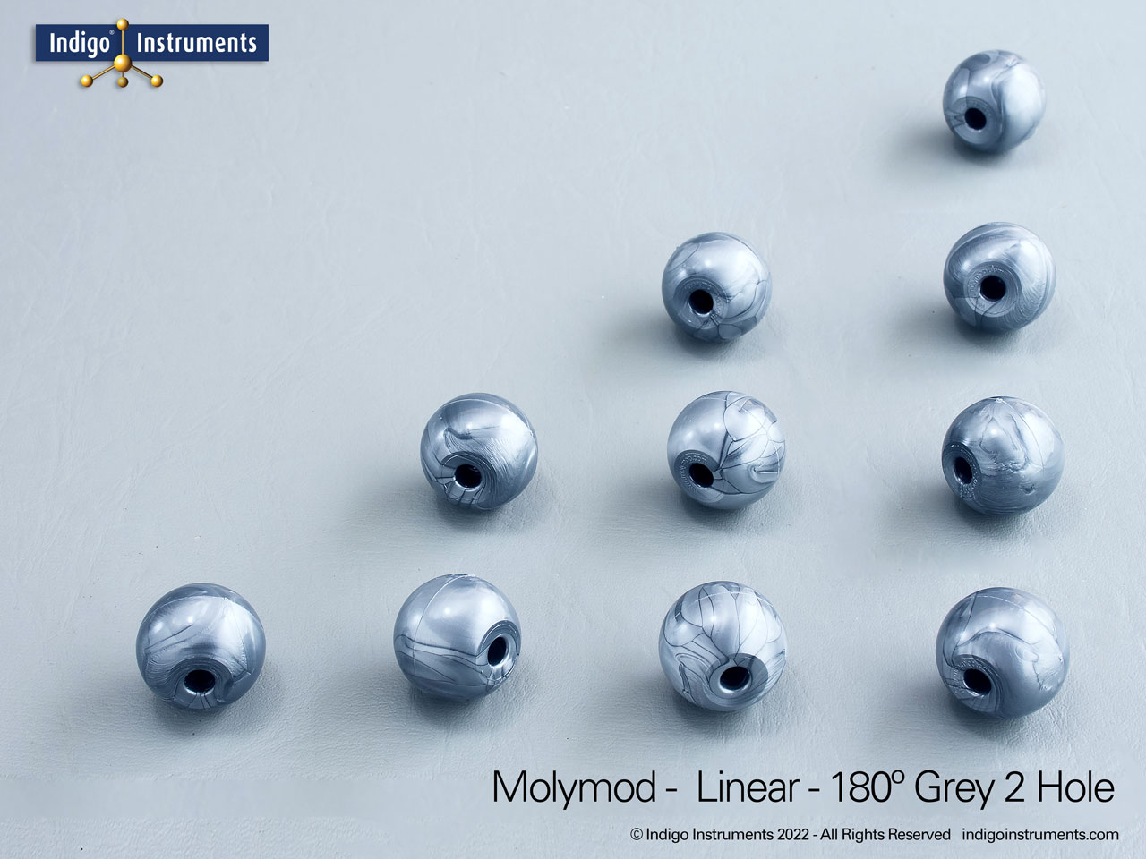 Molymod Grey 2 hole linear atoms