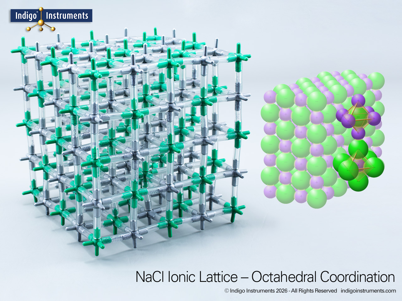 NaCl Ionic Lattice Structure Model