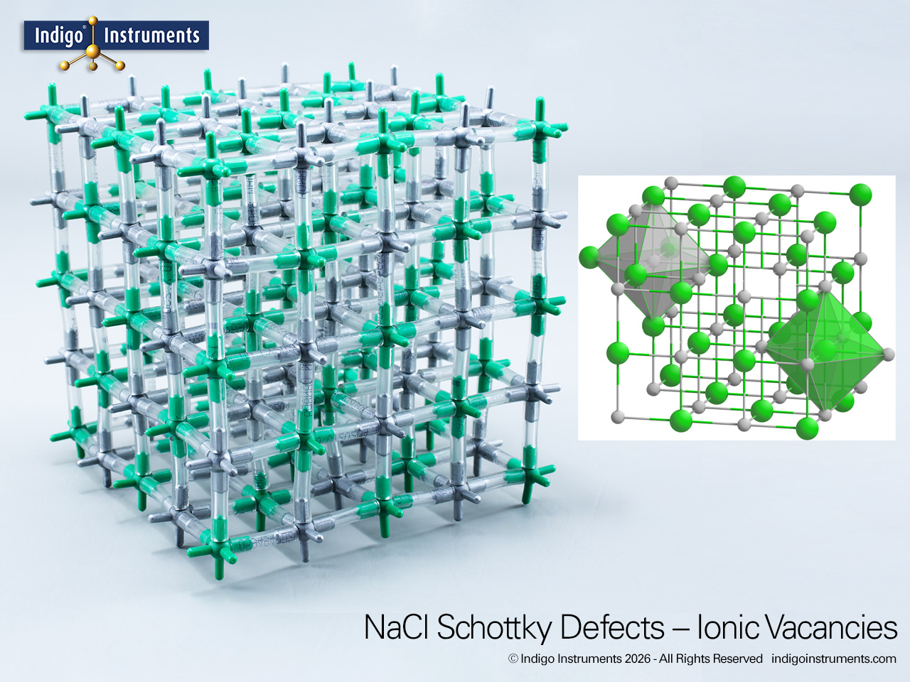 NaCl Crystal Lattice Schottky Defects Model