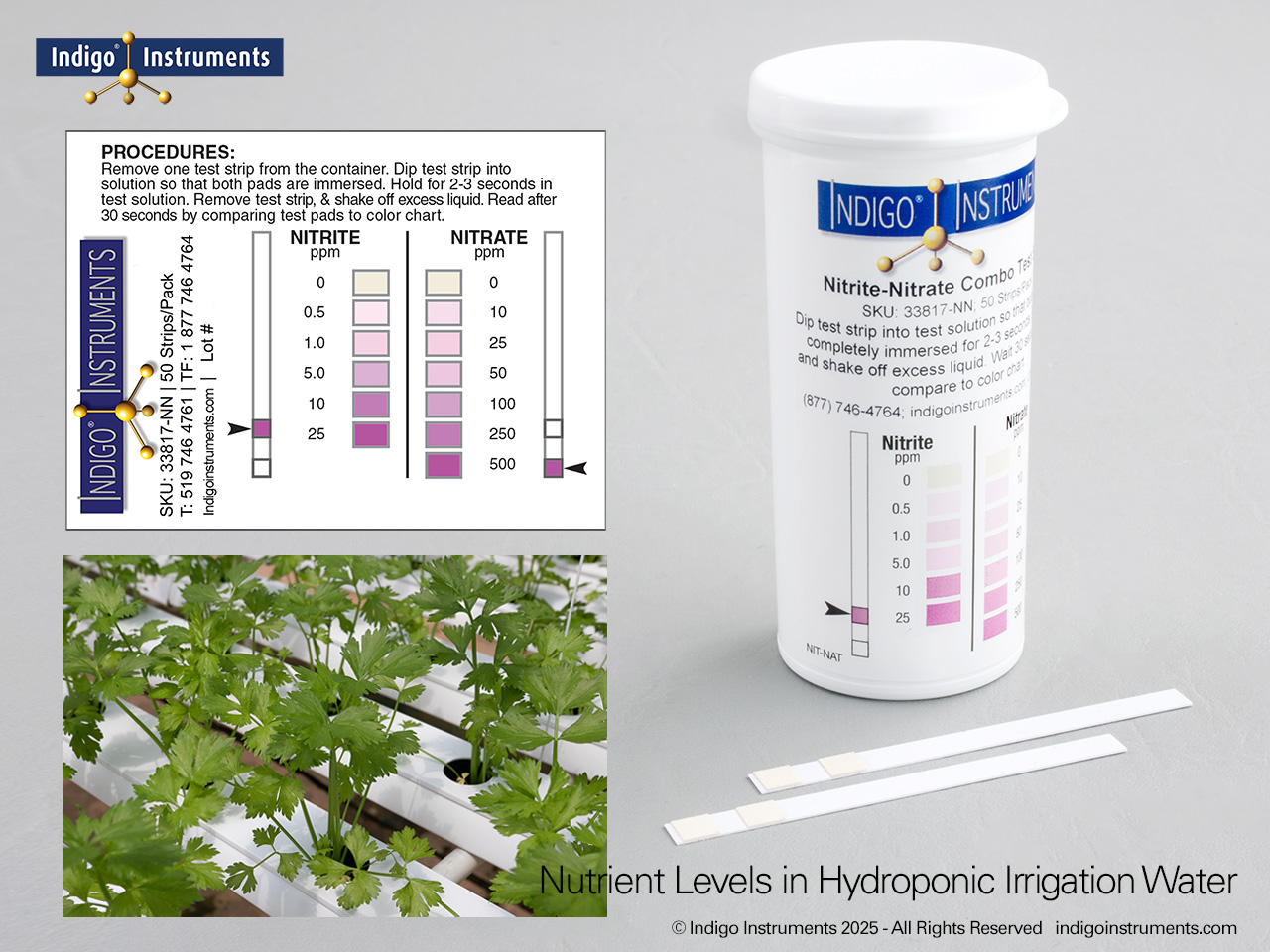 Nitrate Test Strips for Agriculture & Hydroponics