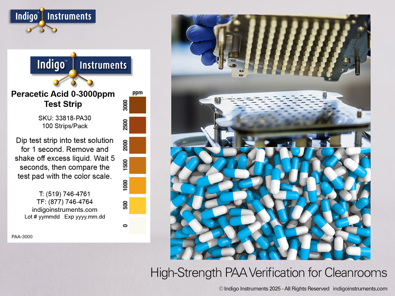 Pharma PAA Decontamination Strips