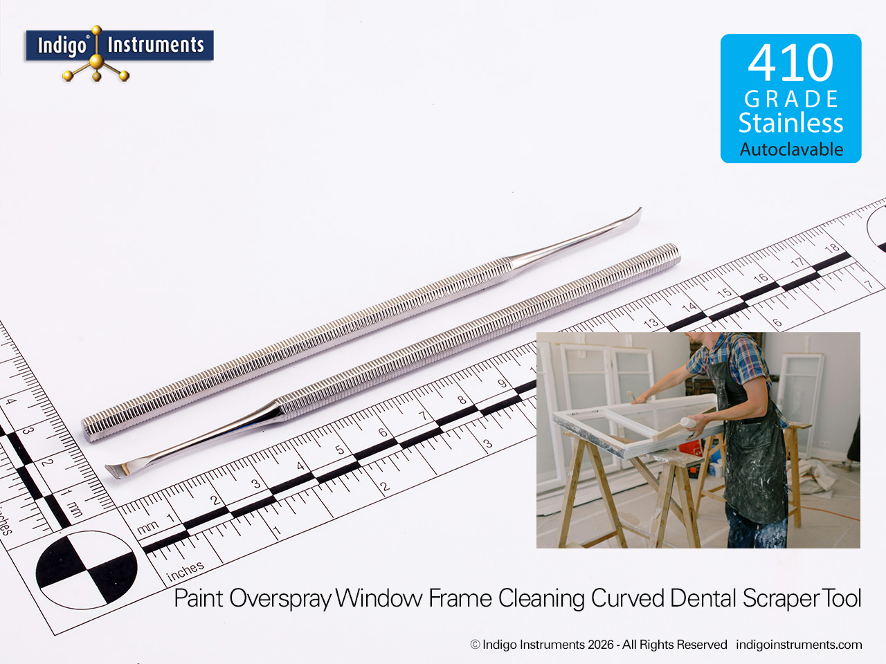 Paint Overspray Removal Window Scraper Tool