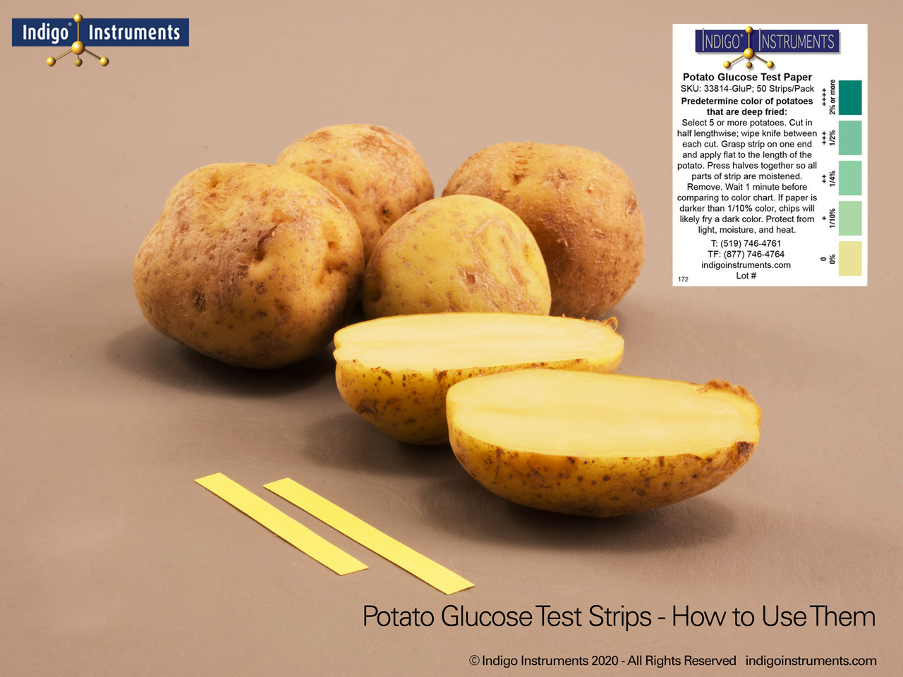 Potato Sugar Content Test Papers In Use