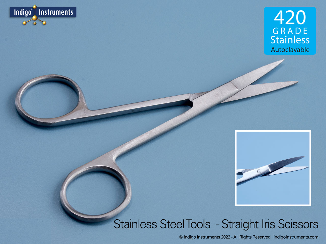 Straight Iris Scissors 115mm