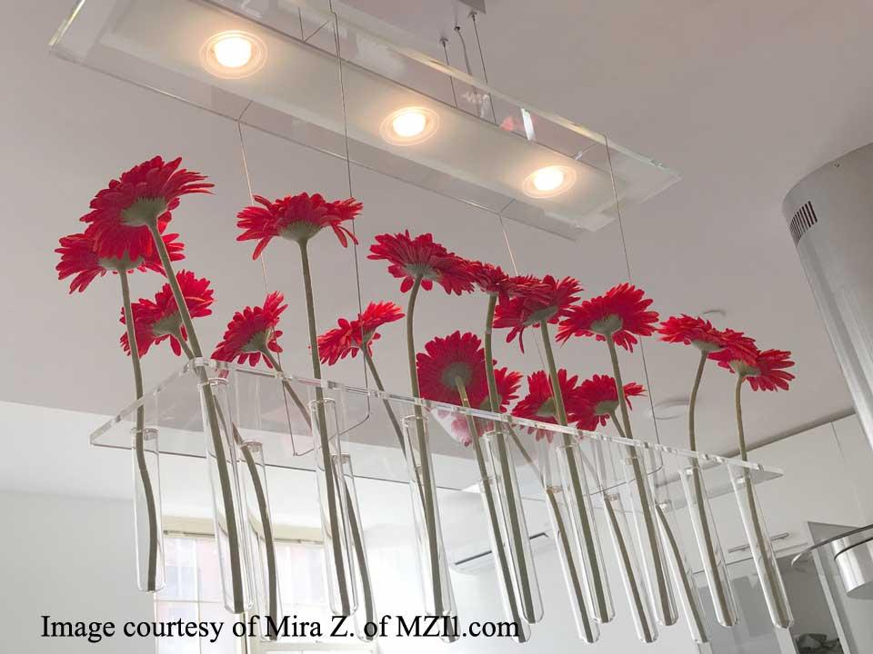 Hanging Glass Test Tube Chandelier