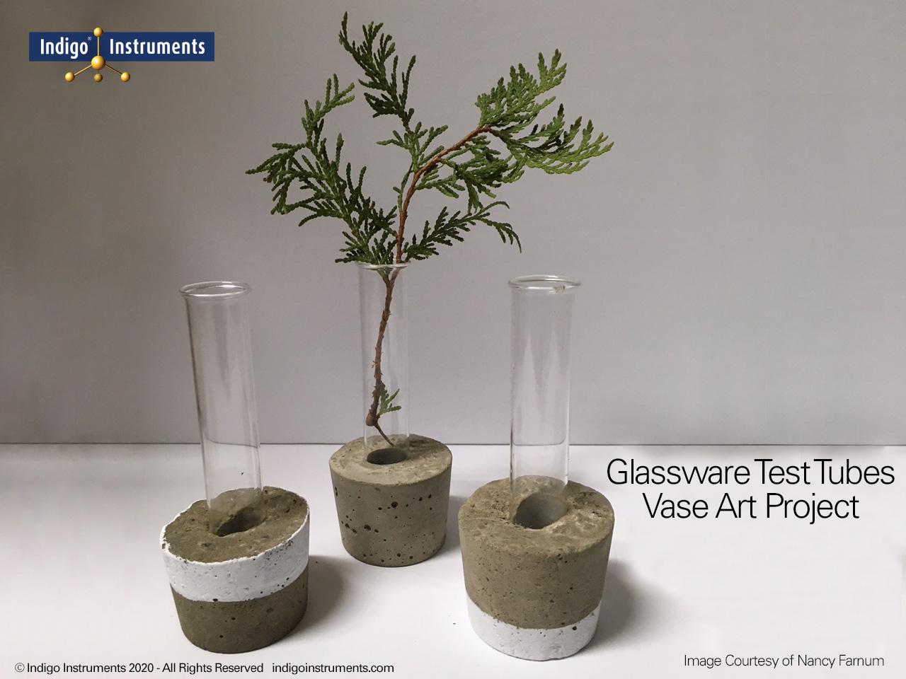 Concrete Flower Vase Test Tube Base
