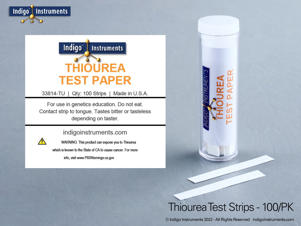 PTC Paper Taste Test Strips, Vial of 100 - PTC Strips for Super Taster  Test: Science Lab Ph Meters: : Industrial & Scientific