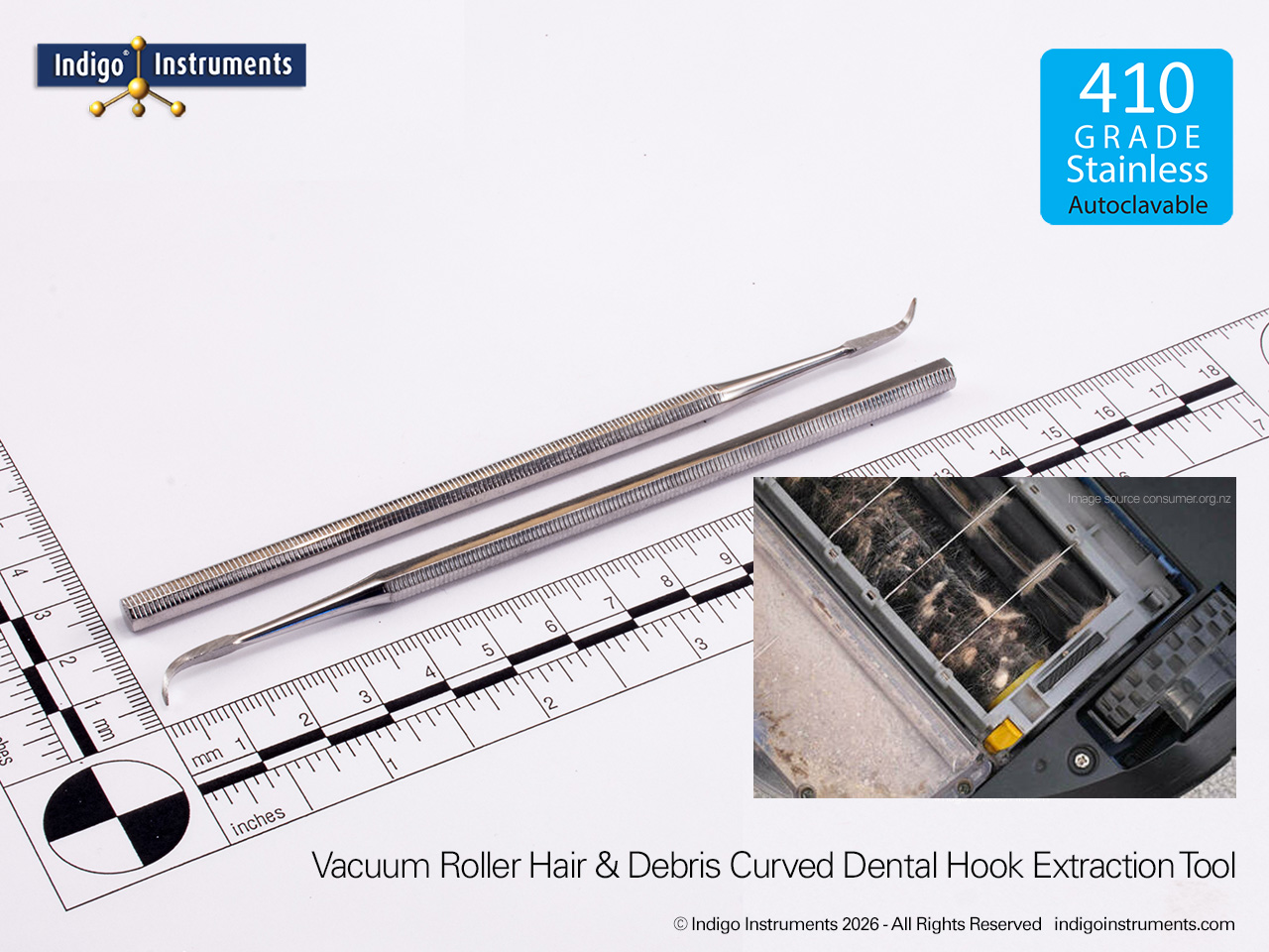 Vacuum Roller Debris Extraction Tool