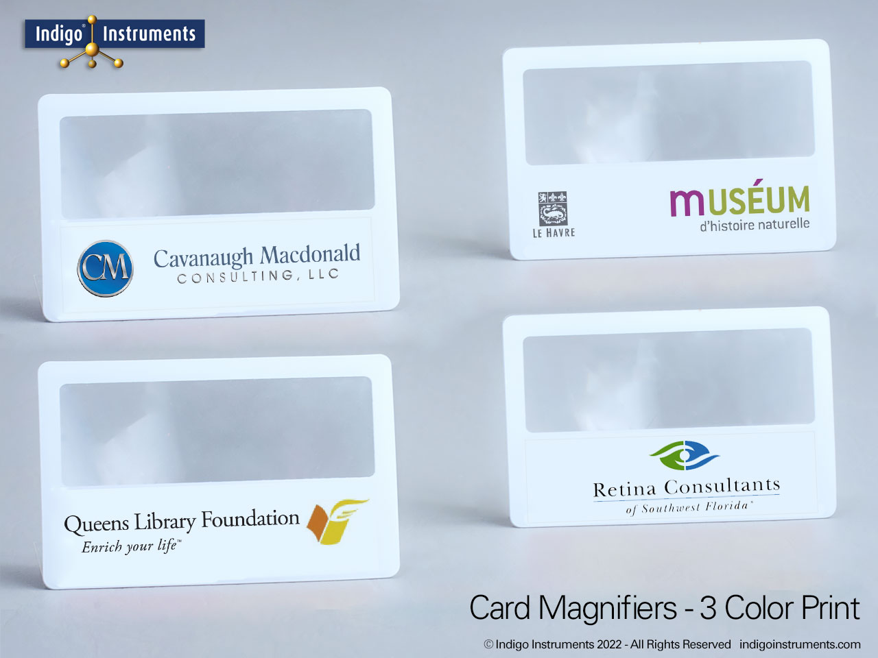 3 Color Screen Printed Credit Card Magnifiers