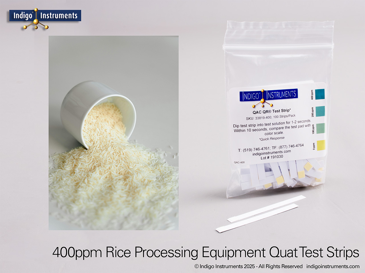 White Rice Process Equipment QAC Test Strips