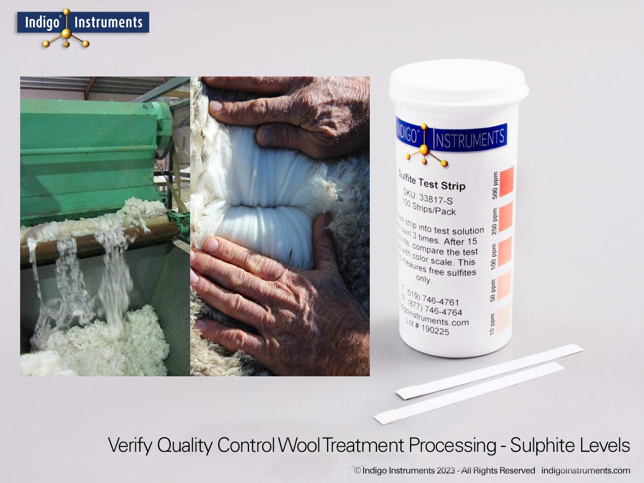 Wool Processing Sulfite Test Strips