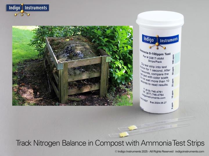 Ammonia Test Strips 0-100ppm, ~25/vial, Indigo