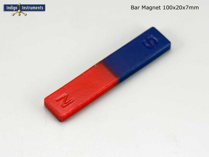Bar ferrite, 100x20x7mm, red/blue N/S
