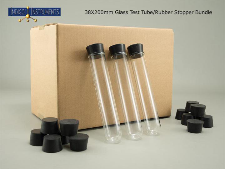 Glass Test TubesPlain, Rimmed Borosilicate for Lab or Home