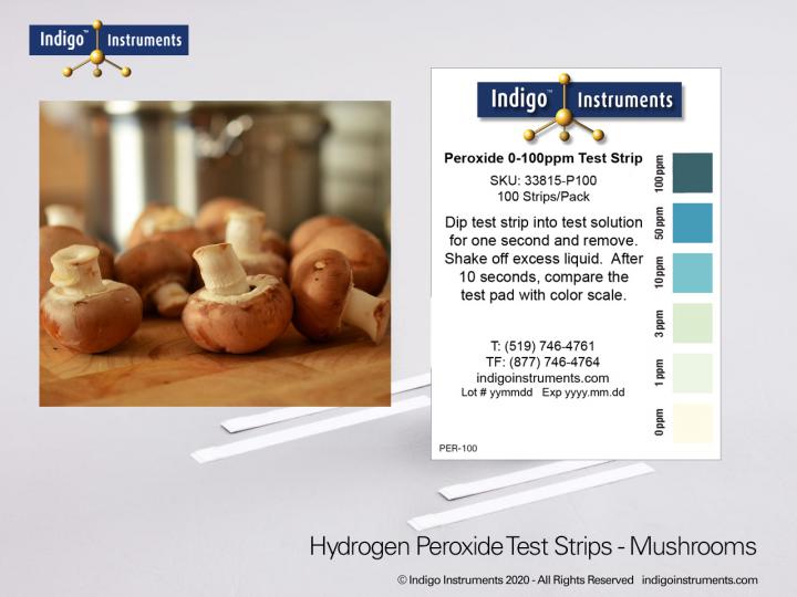 Indigo H2O2 Residual Test Strips, 100/Vial.