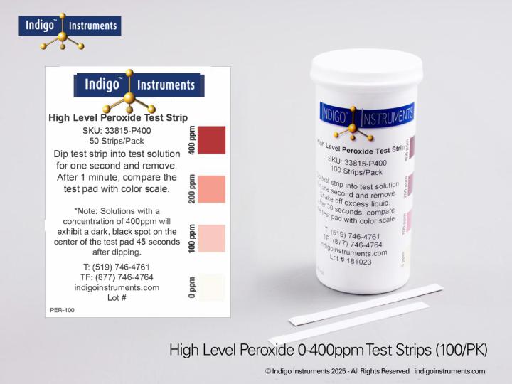 Hydrogen Peroxide DisinfectantSanitizer Test Strips