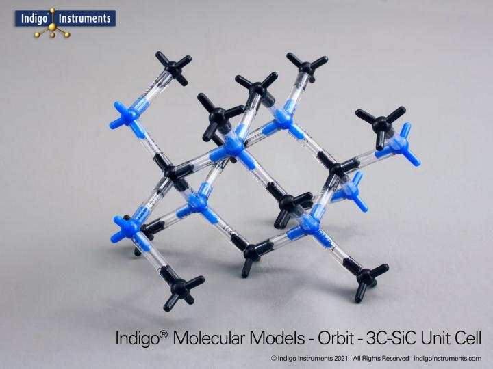 Silicon Carbide Molecular Model, 144 atoms/240 bonds, Indigo
