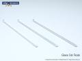Glass stirring rod with ball end, 6mm diameter, 200mm long.