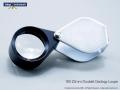 Geology loupe, 10X, 23mm glass doublet,  rivet hinge