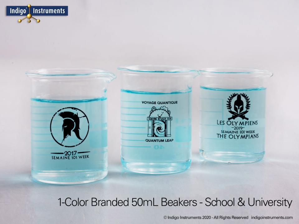 Custom Printed Beaker Shot GlassUniversity Branded for Freshman