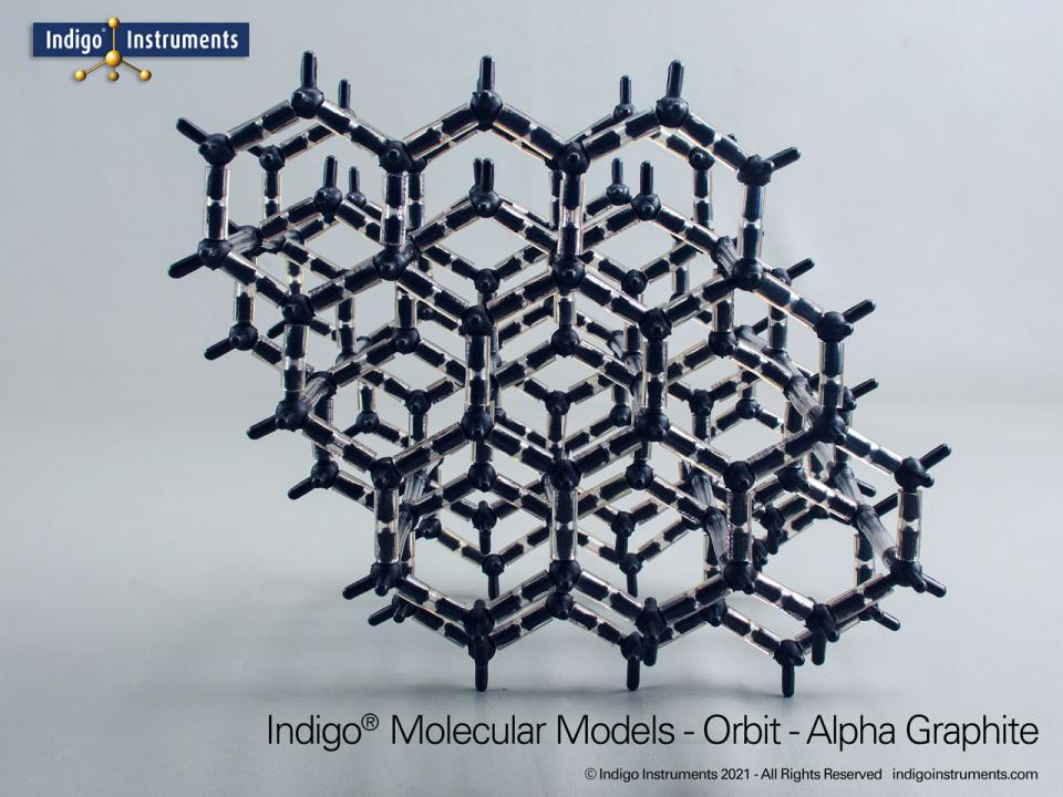 Alpha & Beta Graphite Structure Molecular Model Kit, 120 Atoms, from Indigo