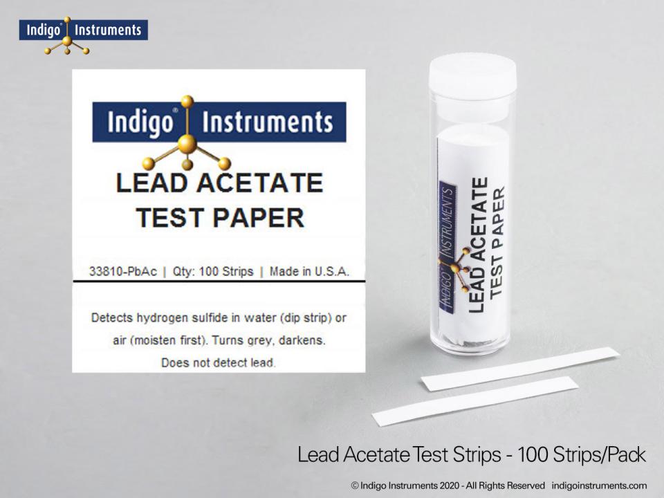 Lead acetate test strips, 100 pack