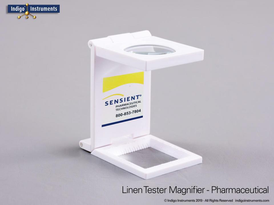 Linen tester, 6X/25mm, white plastic